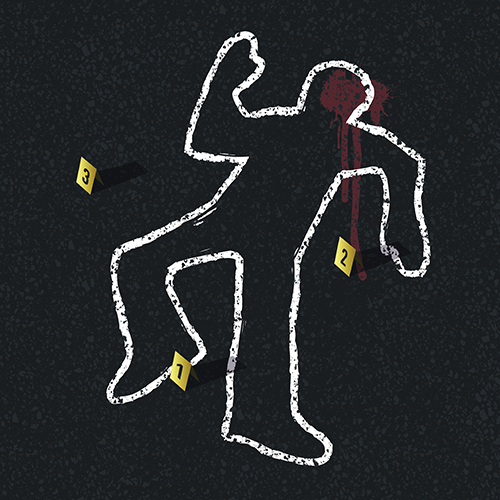 crime scene body outline illustration